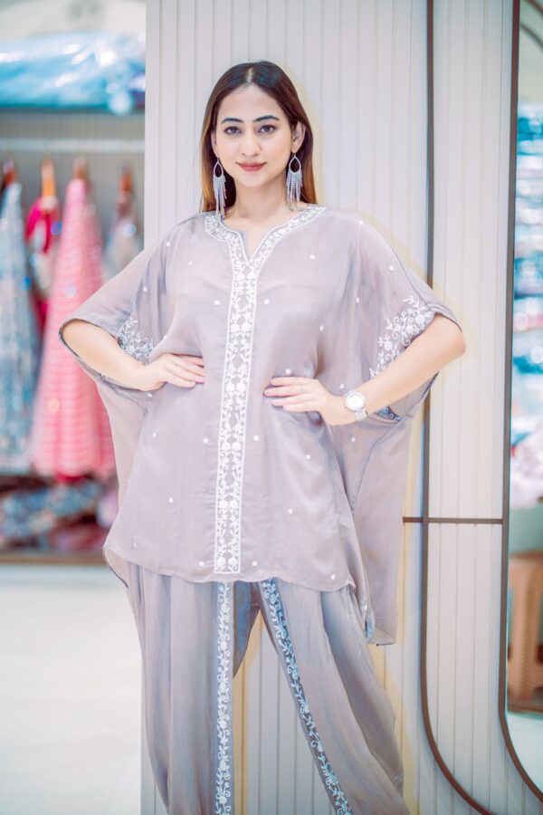 kf Fluid Silk Georgette Kaftan